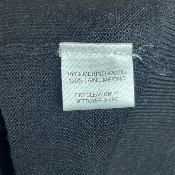 Trina Turk‎ Black Wool Embellished Jeweled Pullover Sweater Size L - Picture 6 of 7